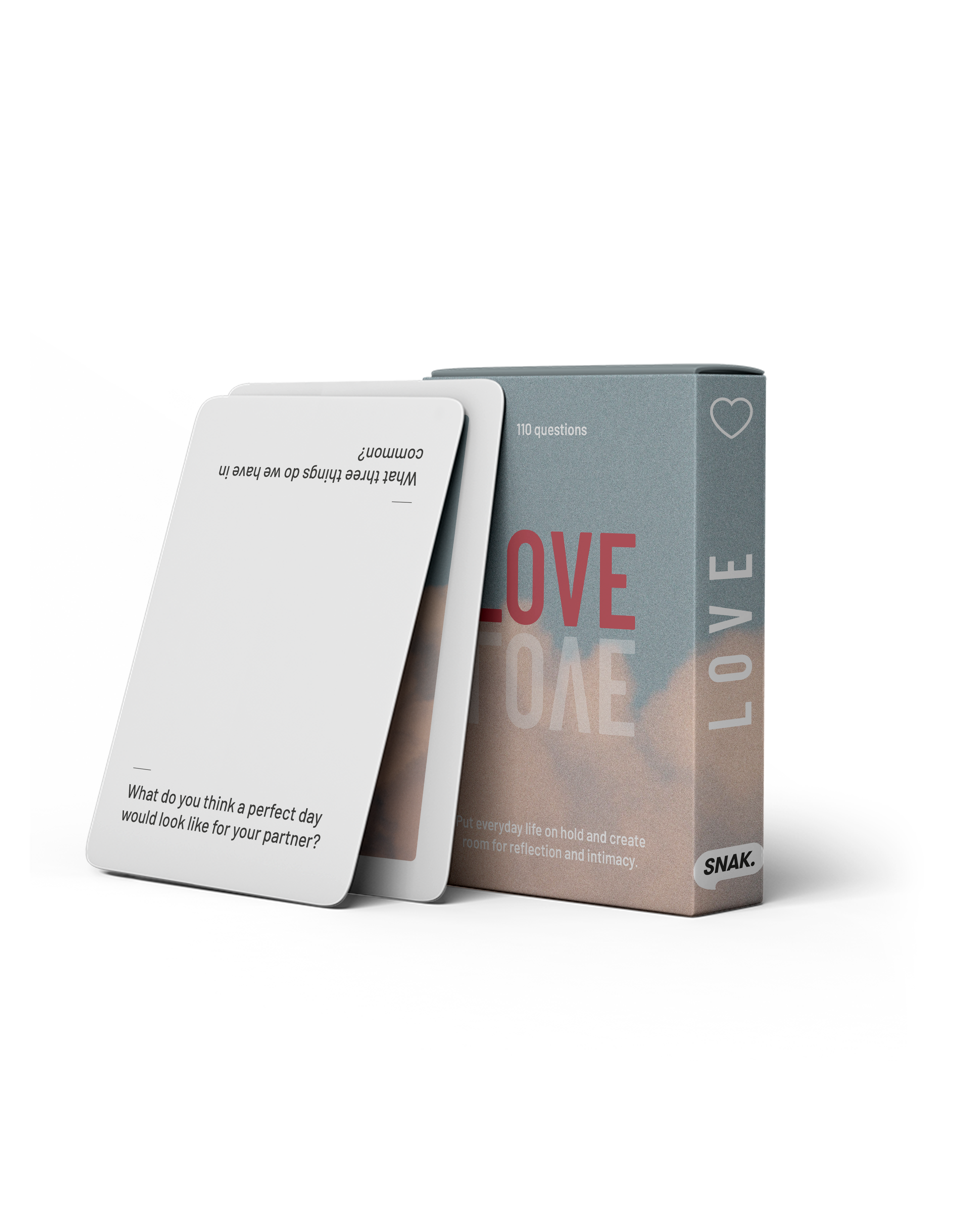 LOVE - Conversation cards that put everyday life on hold and create room for reflection and intimacy.