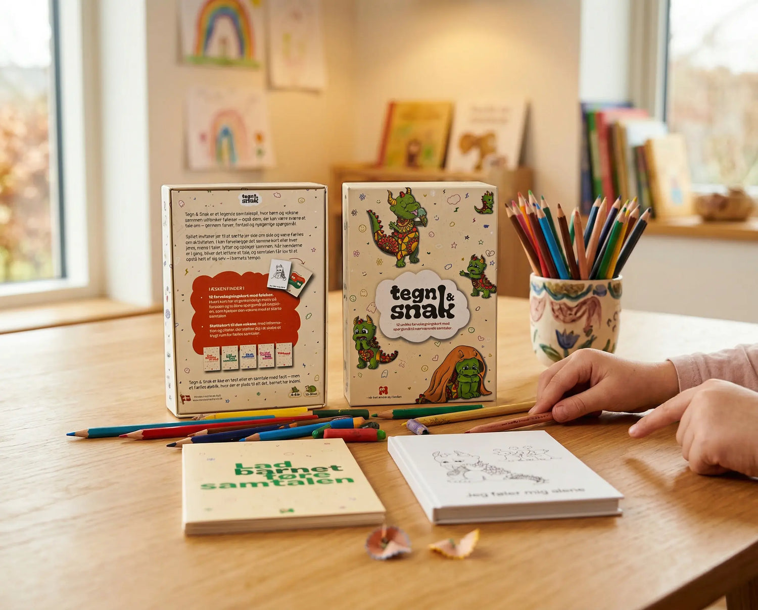 Tegn og snak - Mindes med farver (set i løvens hule)