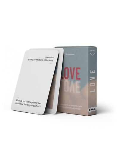 LOVE - Conversation cards that put everyday life on hold and create room for reflection and intimacy.